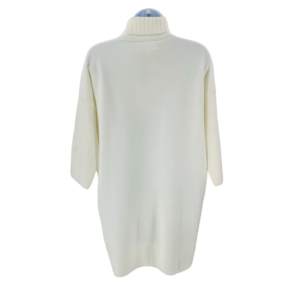 Pomander Place | NEW Winter White Vivianne Turtleneck Sweater Mini Dress Size S - Picture 7 of 11